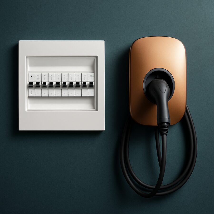 Tableau électrique et borne de recharge